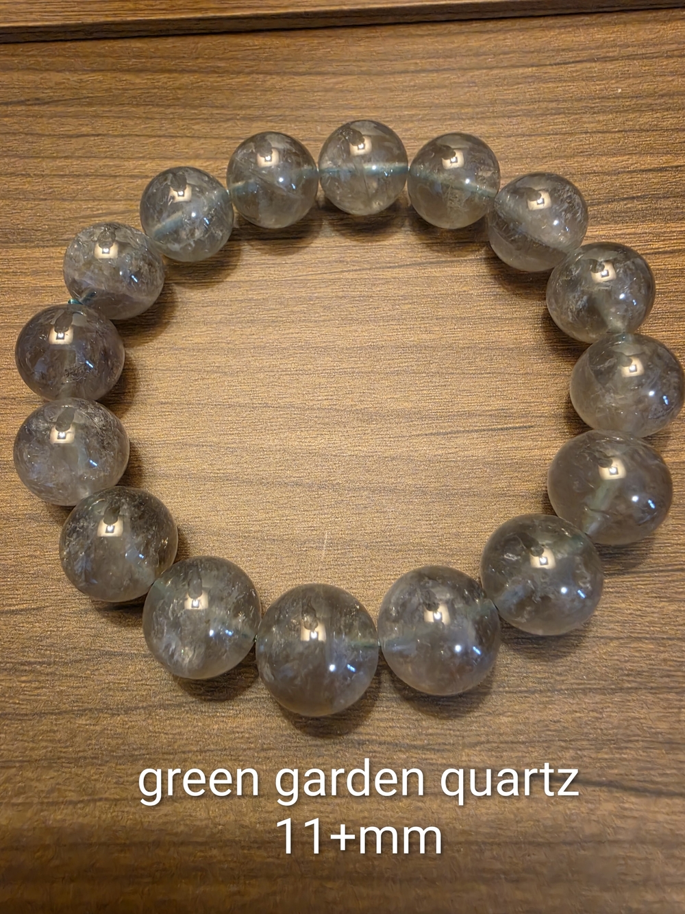 Green Garden Quartz Beaded Bracelet - Natural Stone